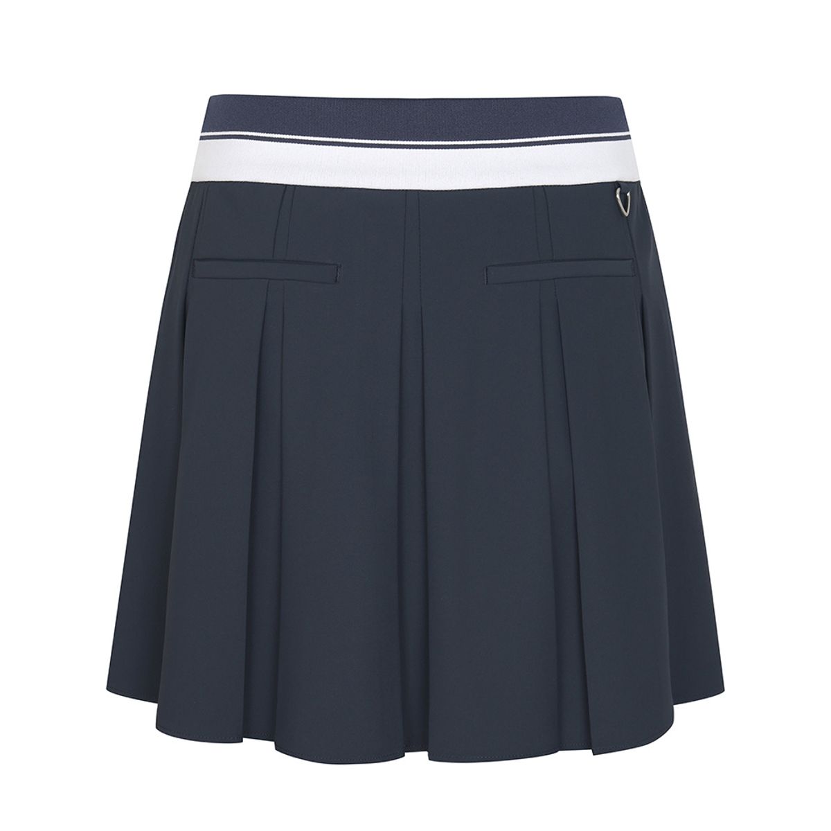 말본 골프(MALBON GOLF) 와이드 로고 밴딩 플리츠 스커트 NAVY (WOMAN)