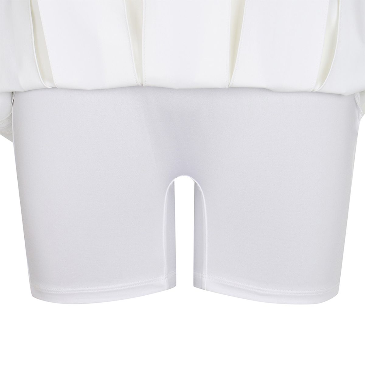 말본 골프(MALBON GOLF) 와이드 로고 밴딩 플리츠 스커트 WHITE (WOMAN)