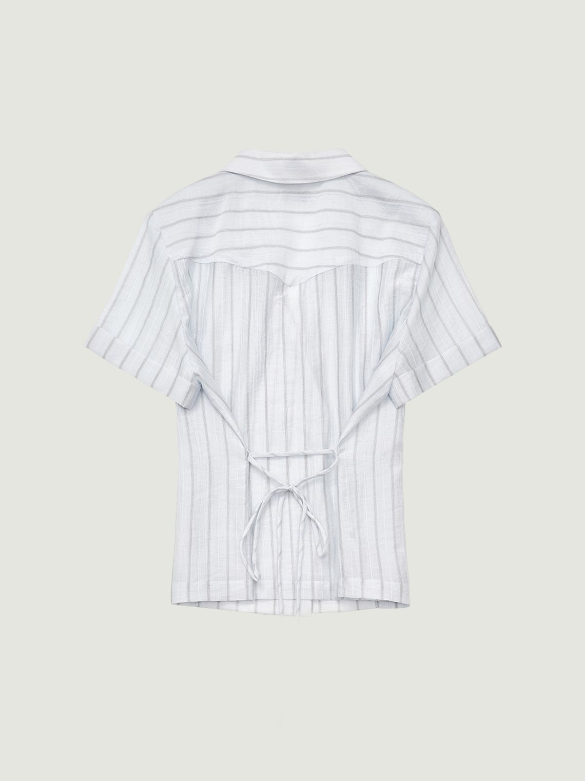 그로브(GROVE) MAGGY STRIPE H/S SHIRT (LIGHT BLUE)