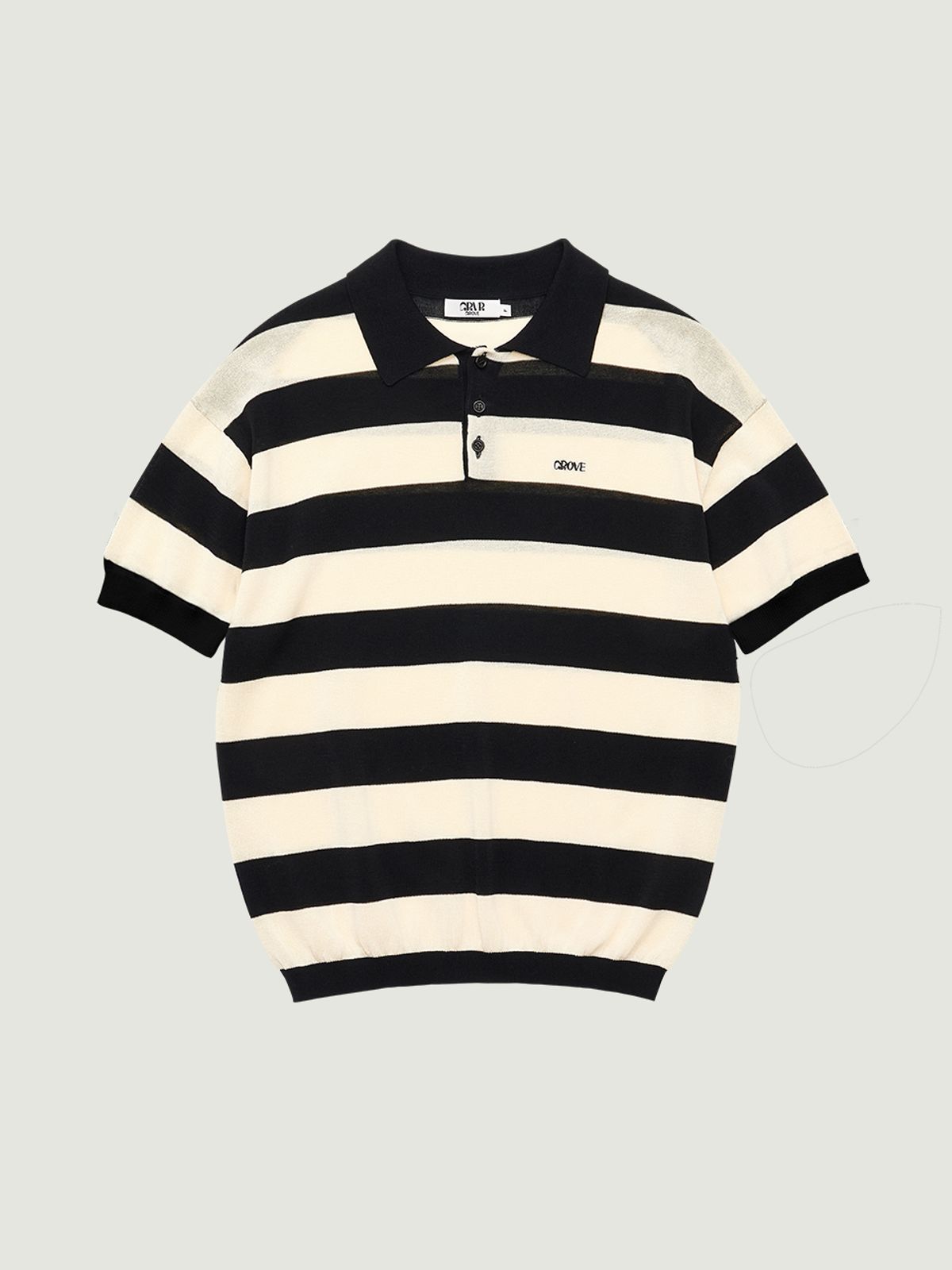 그로브(GROVE) REEF STRIPE COLLAR KNIT (IVORY)