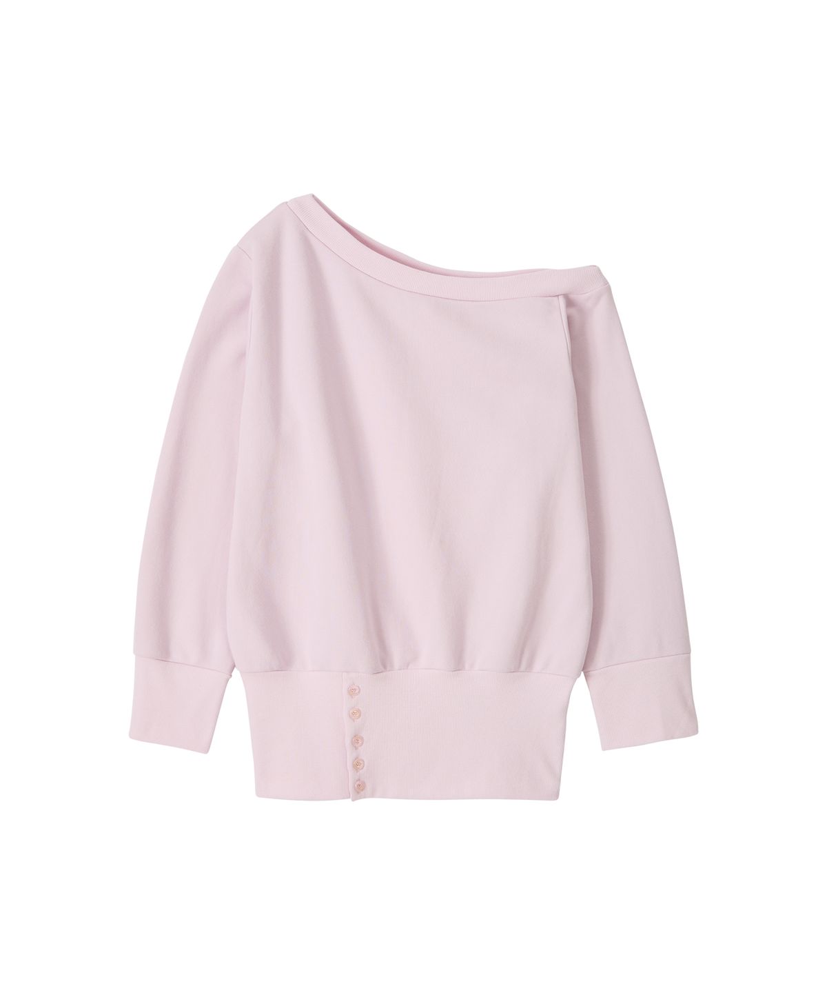 살롱 드 욘(SALON DE YOHN) One Shoulder Sweatshirt_ Ash Pink