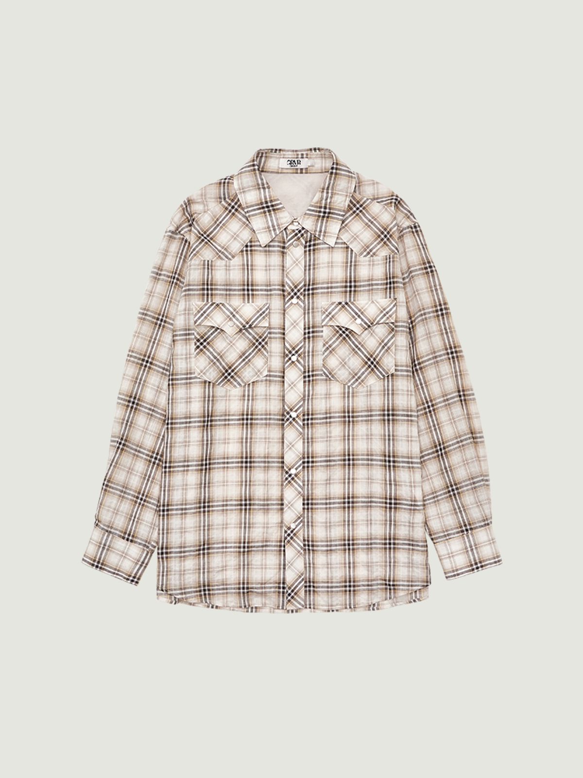 그로브(GROVE) BRIAR CHECK SHIRT (BROWN)