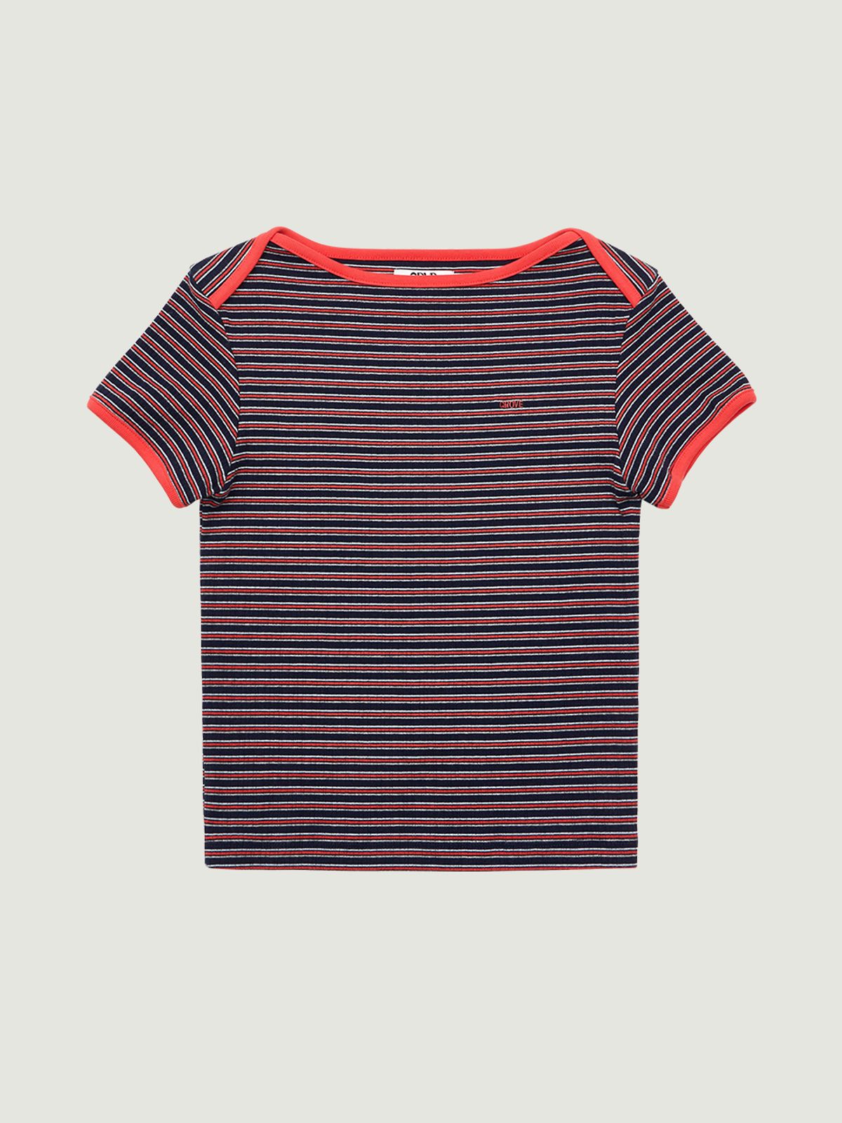 그로브(GROVE) DALIN STRIPE H/S T-SHIRT (NAVY)
