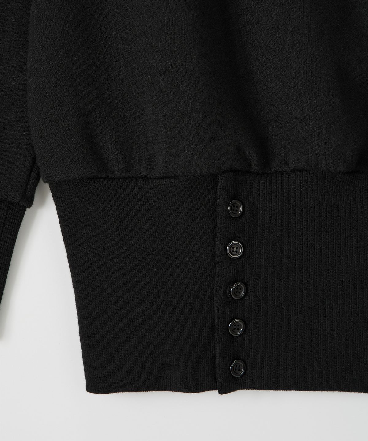 살롱 드 욘(SALON DE YOHN) One Shoulder Sweatshirt_ Black