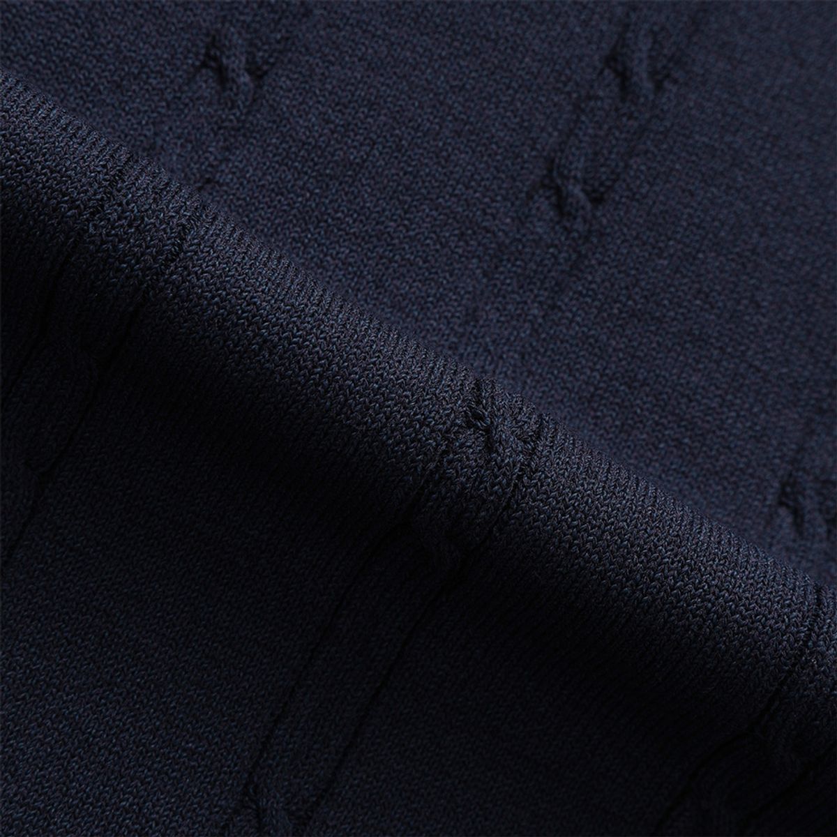 말본 골프(MALBON GOLF) M 체인케이블패턴 캐주얼 반팔 니트 DARK NAVY (MAN)