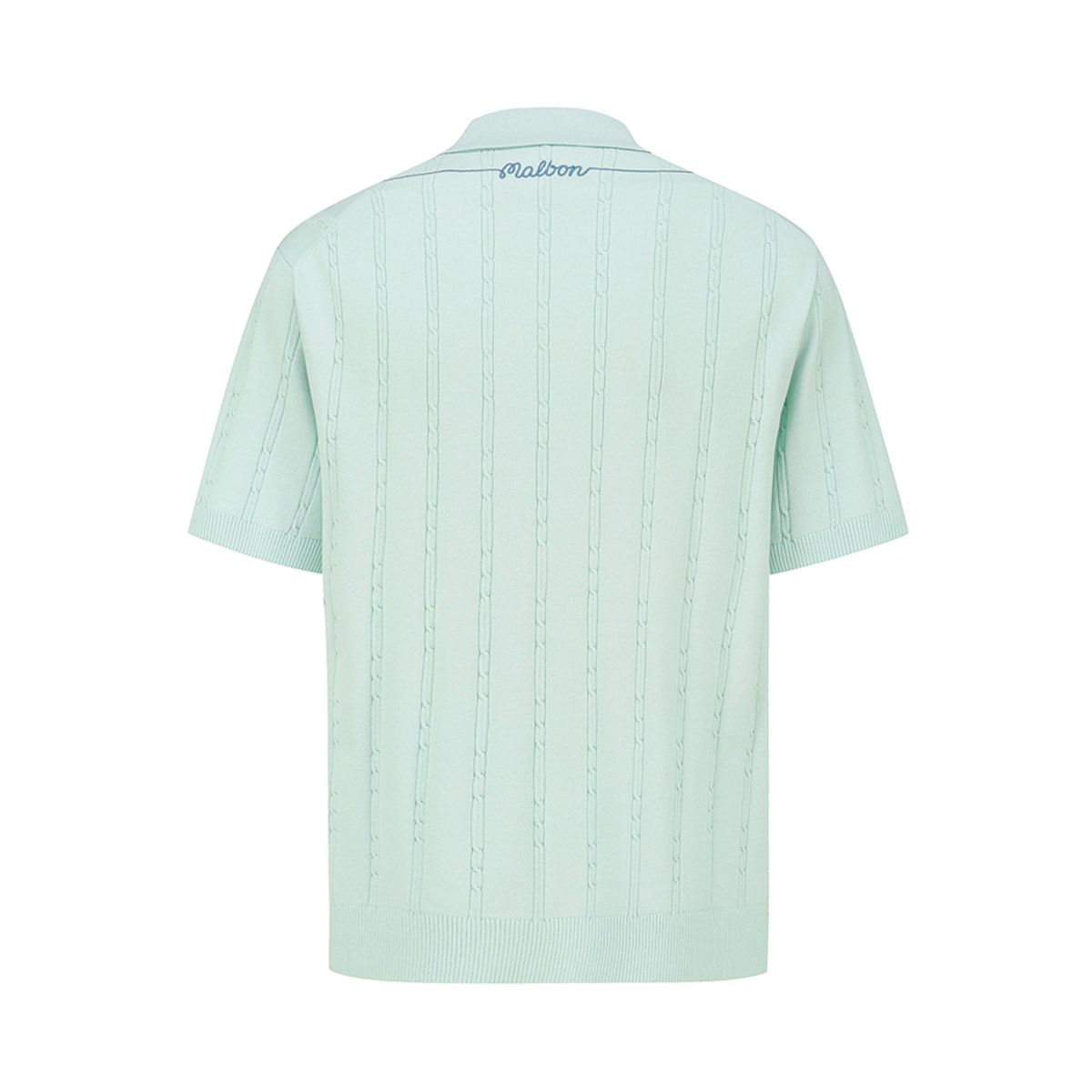말본 골프(MALBON GOLF) M 체인케이블패턴 캐주얼 반팔 니트 PASTEL BLUE (MAN)