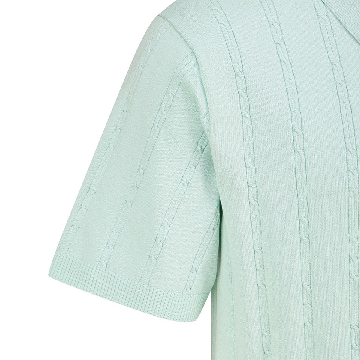 말본 골프(MALBON GOLF) M 체인케이블패턴 캐주얼 반팔 니트 PASTEL BLUE (MAN)