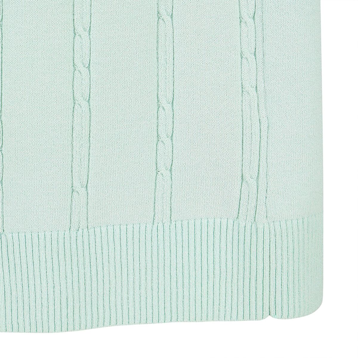말본 골프(MALBON GOLF) M 체인케이블패턴 캐주얼 반팔 니트 PASTEL BLUE (MAN)