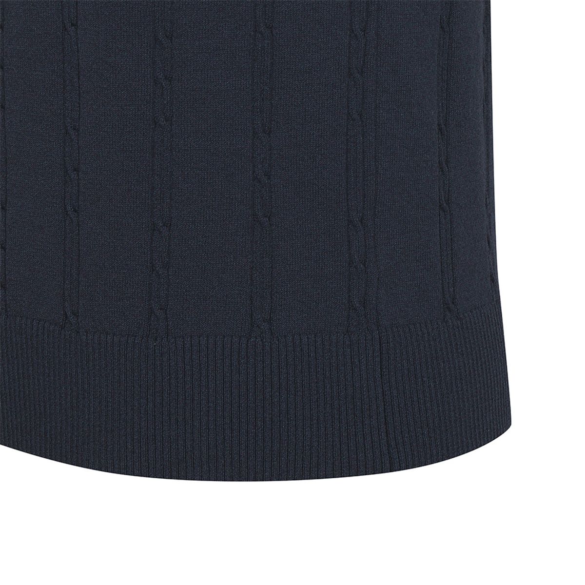말본 골프(MALBON GOLF) M 체인케이블패턴 캐주얼 반팔 니트 DARK NAVY (WOMAN)