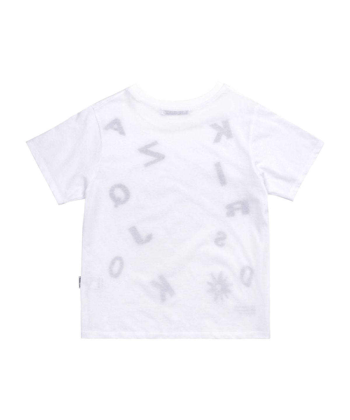 키지코(KIJIKO) ke404. Typo Semi Crop Tee White