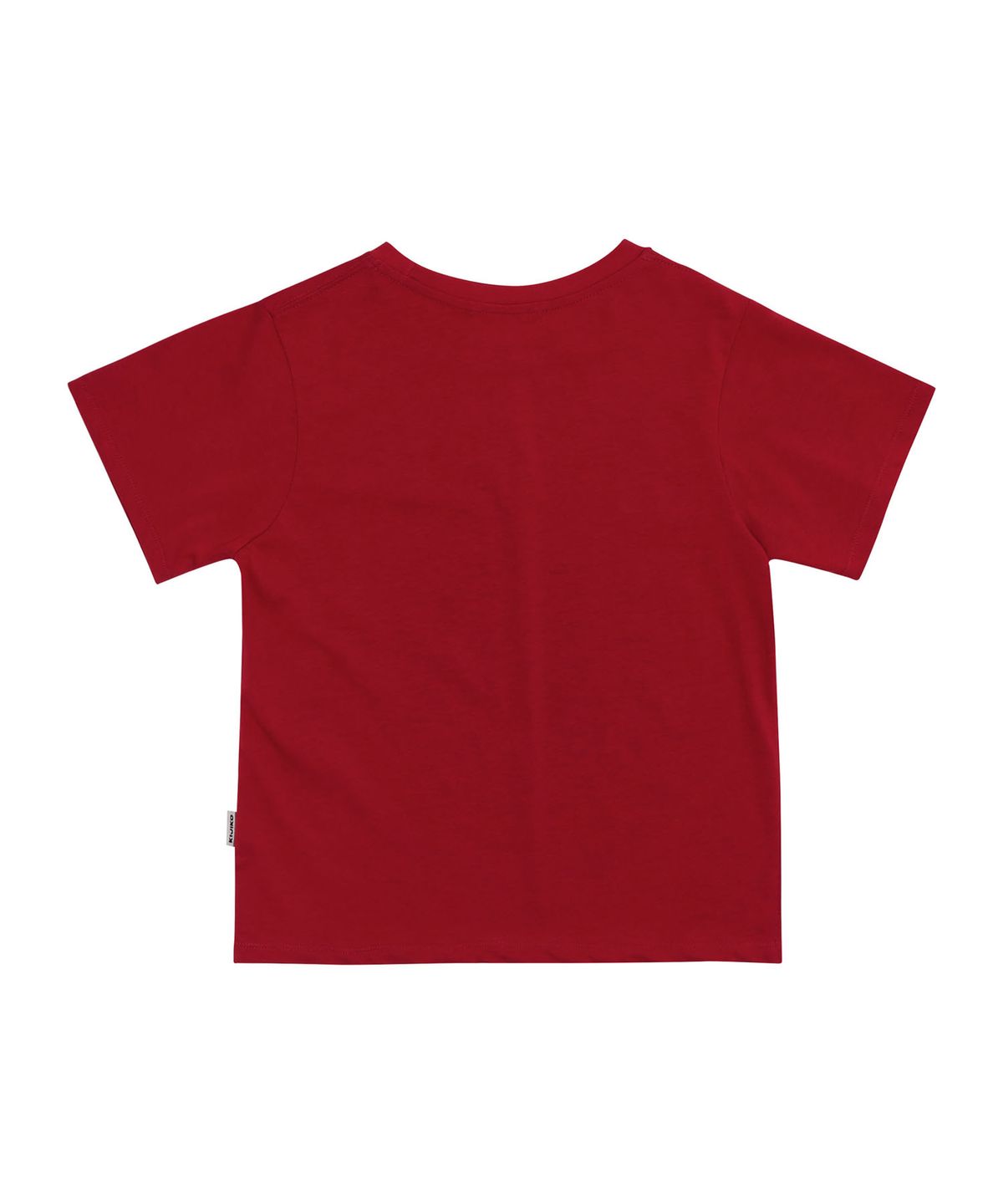 키지코(KIJIKO) ke404. Typo Semi Crop Tee Red