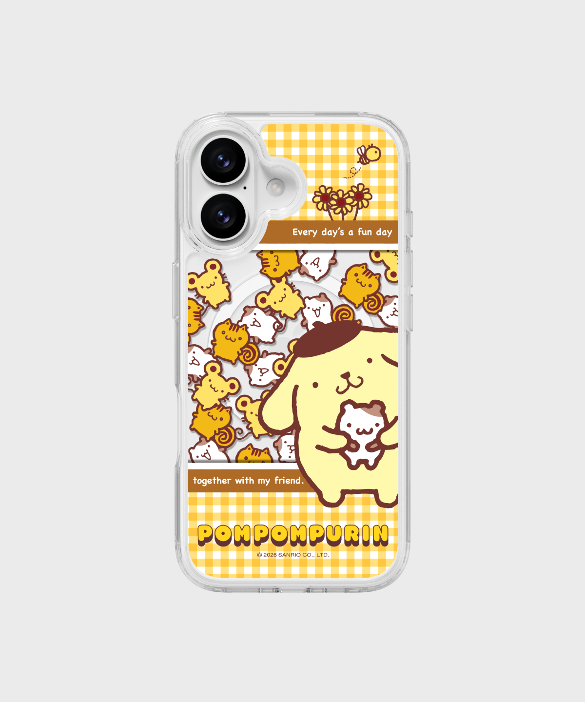 에스엘비에스(SLBS) 폼폼푸린 스낵키 클리어 마그넷 케이스 for iPhone17 Series