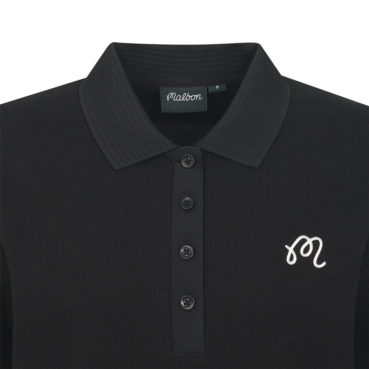 말본 골프(MALBON GOLF) M 프리미엄 코튼 데일리핏 폴로 BLACK (WOMAN)