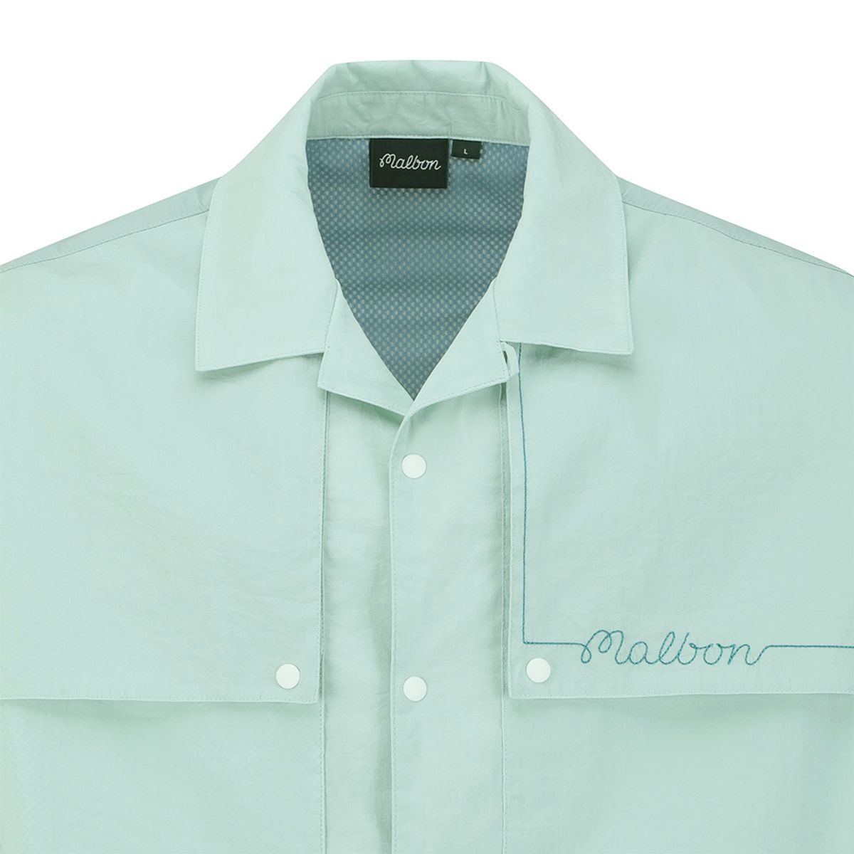 말본 골프(MALBON GOLF) 크링클 오픈카라 자켓 PASTEL BLUE (MAN)