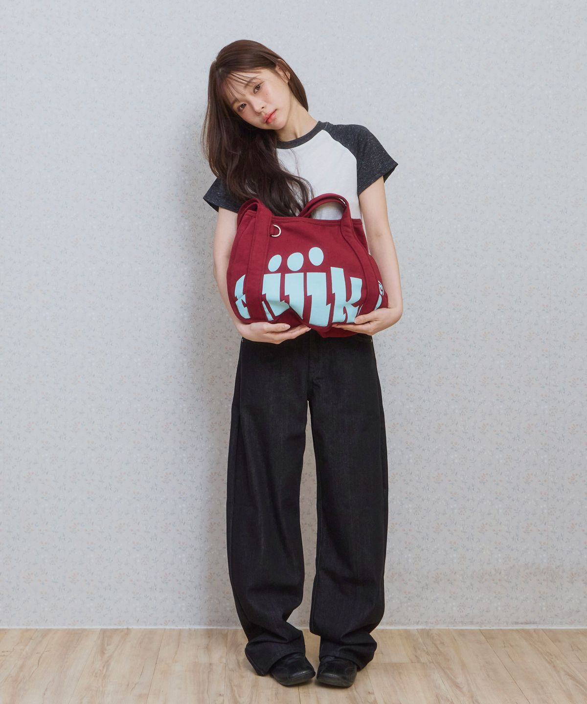 키지코(KIJIKO) ke612c. Semi curved denim pants