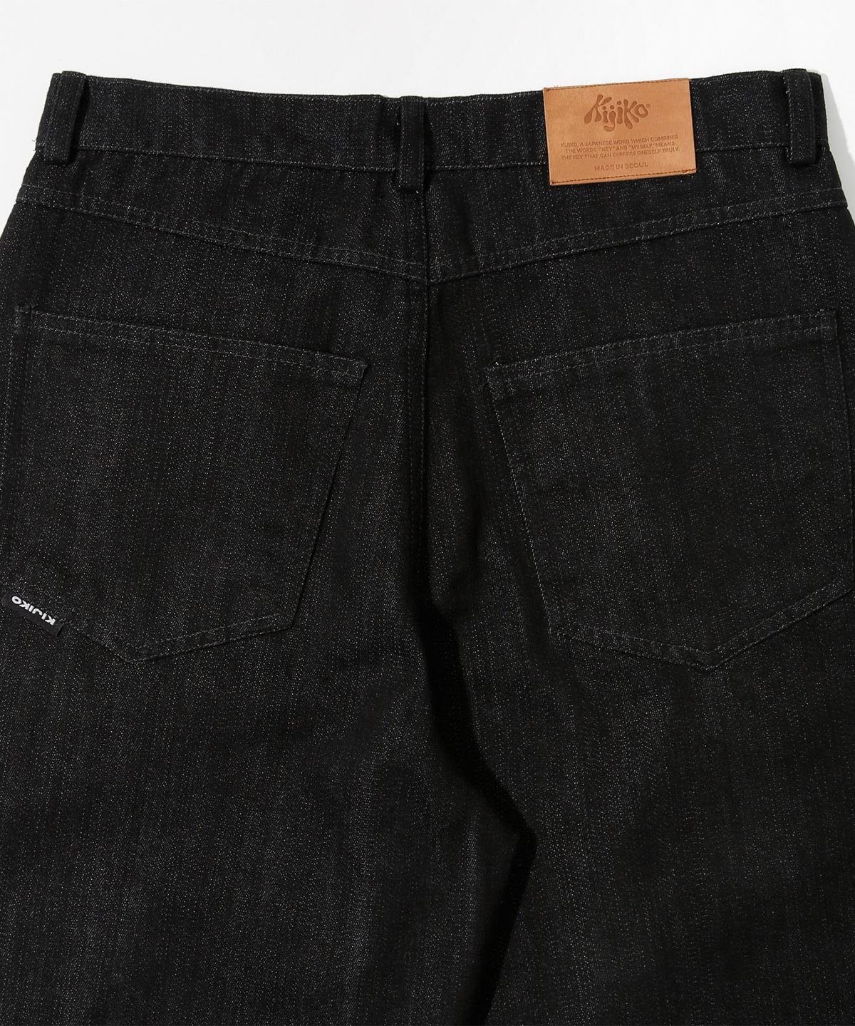 키지코(KIJIKO) ke612c. Semi curved denim pants
