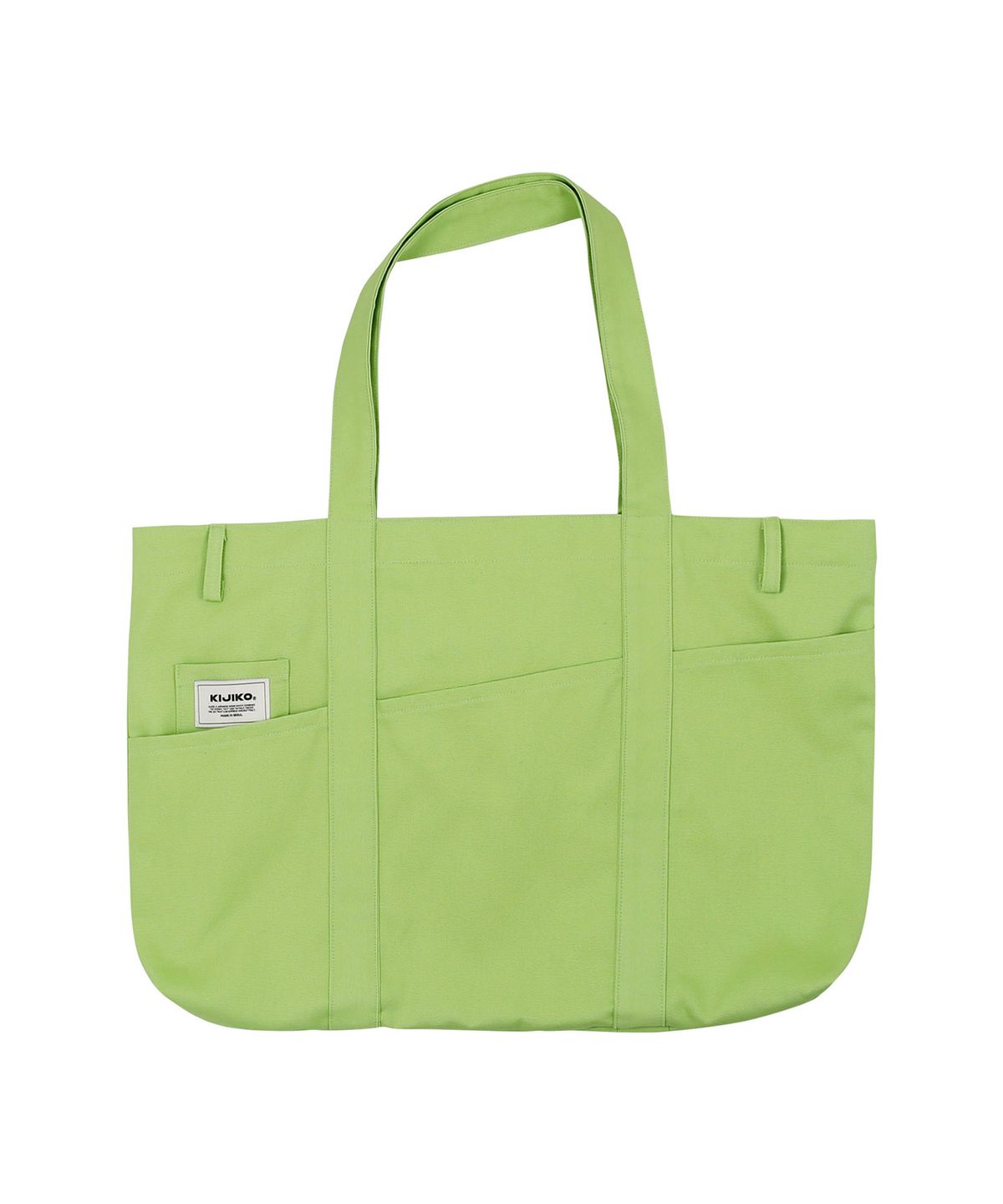 키지코(KIJIKO) Ke906. Angled Pocket Utility Tote Melon green
