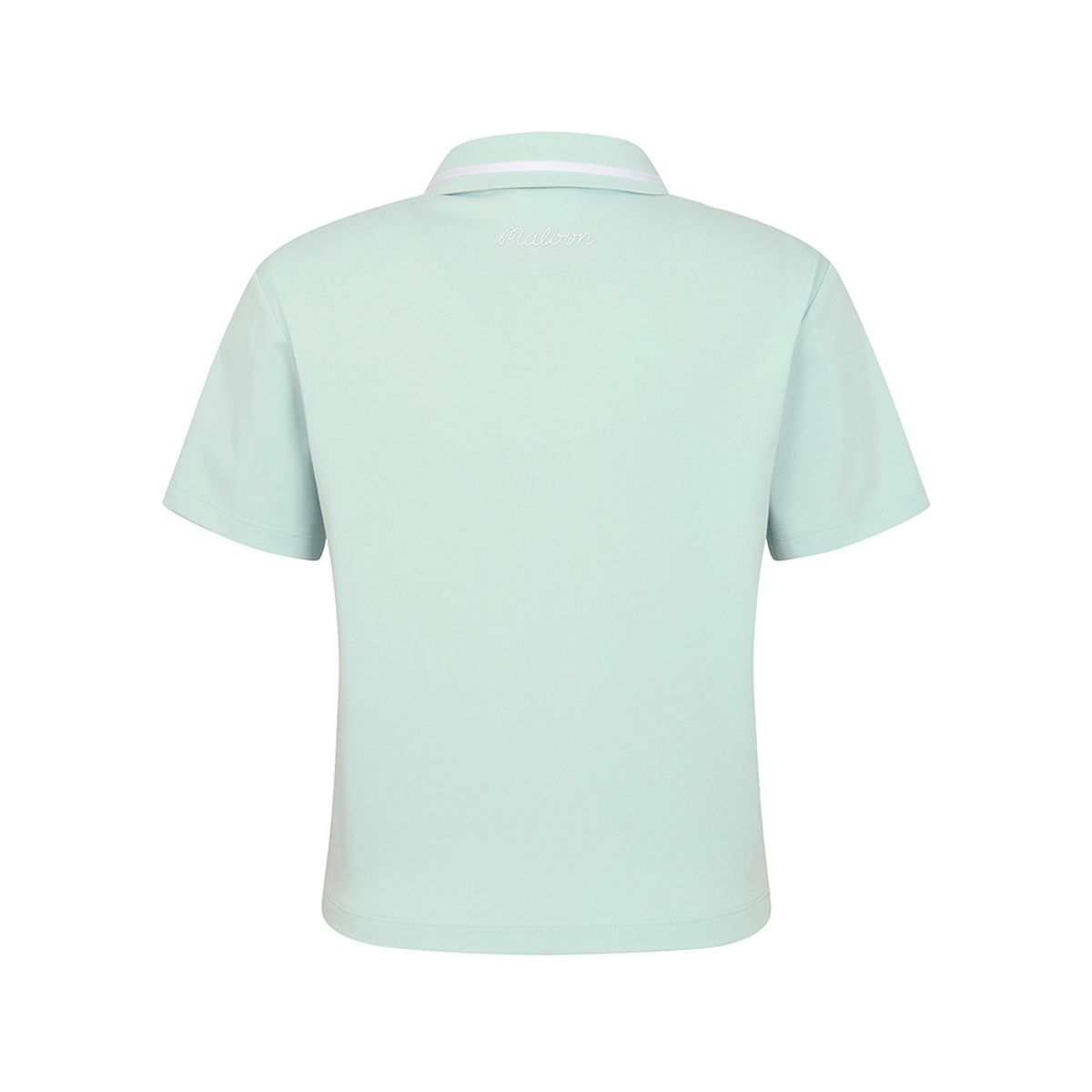 말본 골프(MALBON GOLF) 컬러 팁 베이직 크롭 티셔츠 LIGHT MINT (WOMAN)