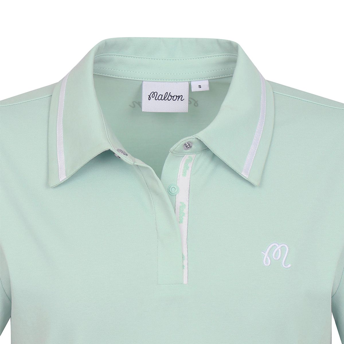 말본 골프(MALBON GOLF) 컬러 팁 베이직 크롭 티셔츠 LIGHT MINT (WOMAN)