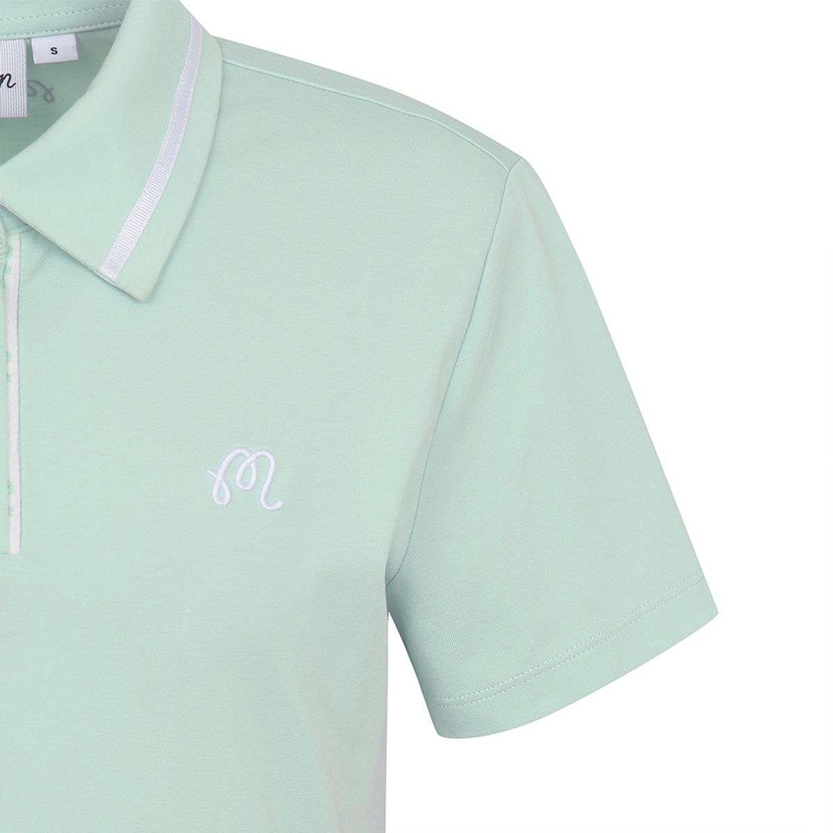 말본 골프(MALBON GOLF) 컬러 팁 베이직 크롭 티셔츠 LIGHT MINT (WOMAN)