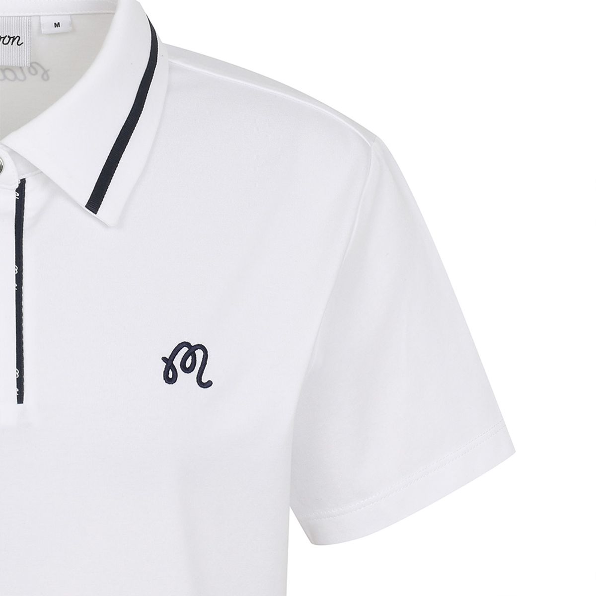 말본 골프(MALBON GOLF) 컬러 팁 베이직 크롭 티셔츠 WHITE (WOMAN)
