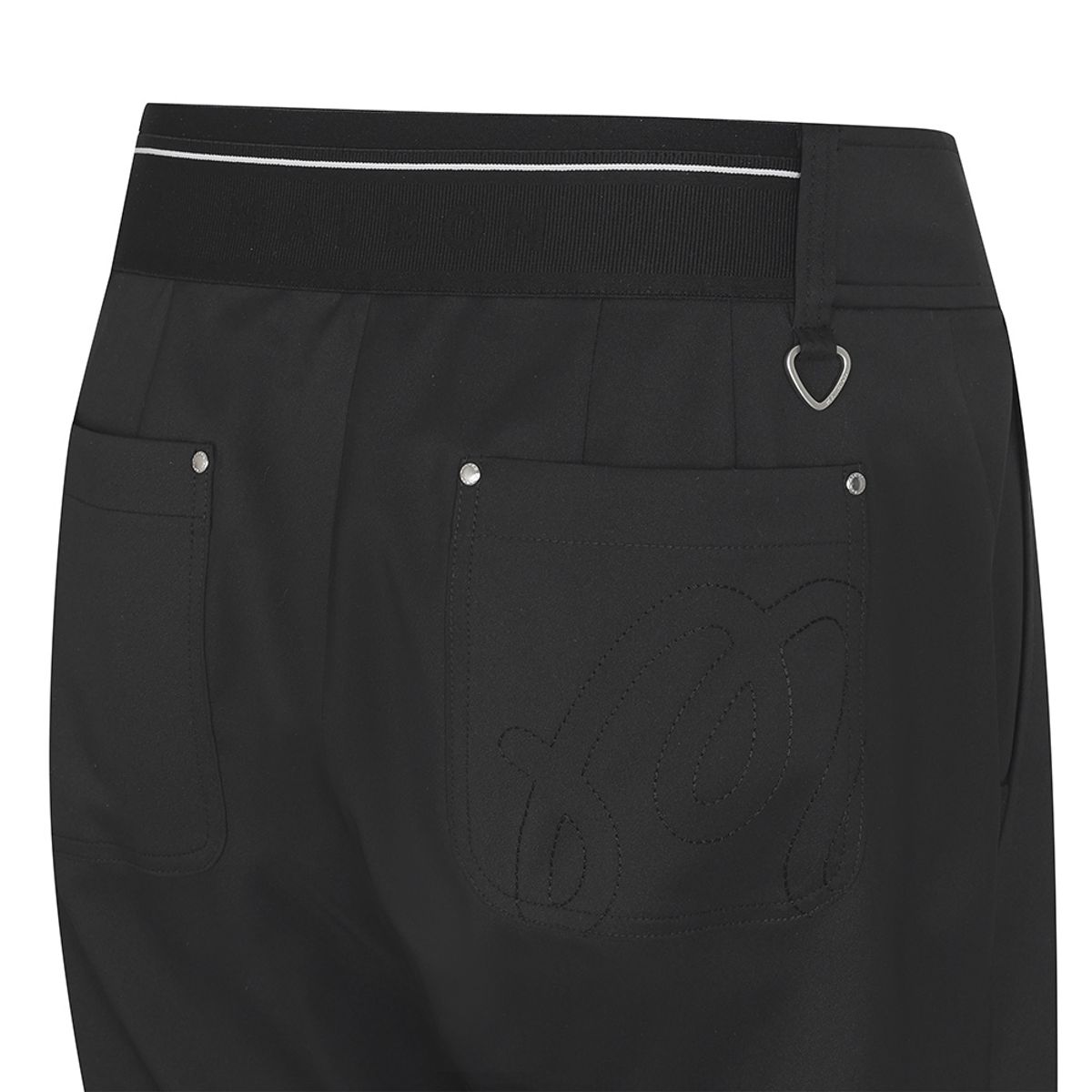 말본 골프(MALBON GOLF) 세미 와이드 부츠컷 팬츠 BLACK (WOMAN)