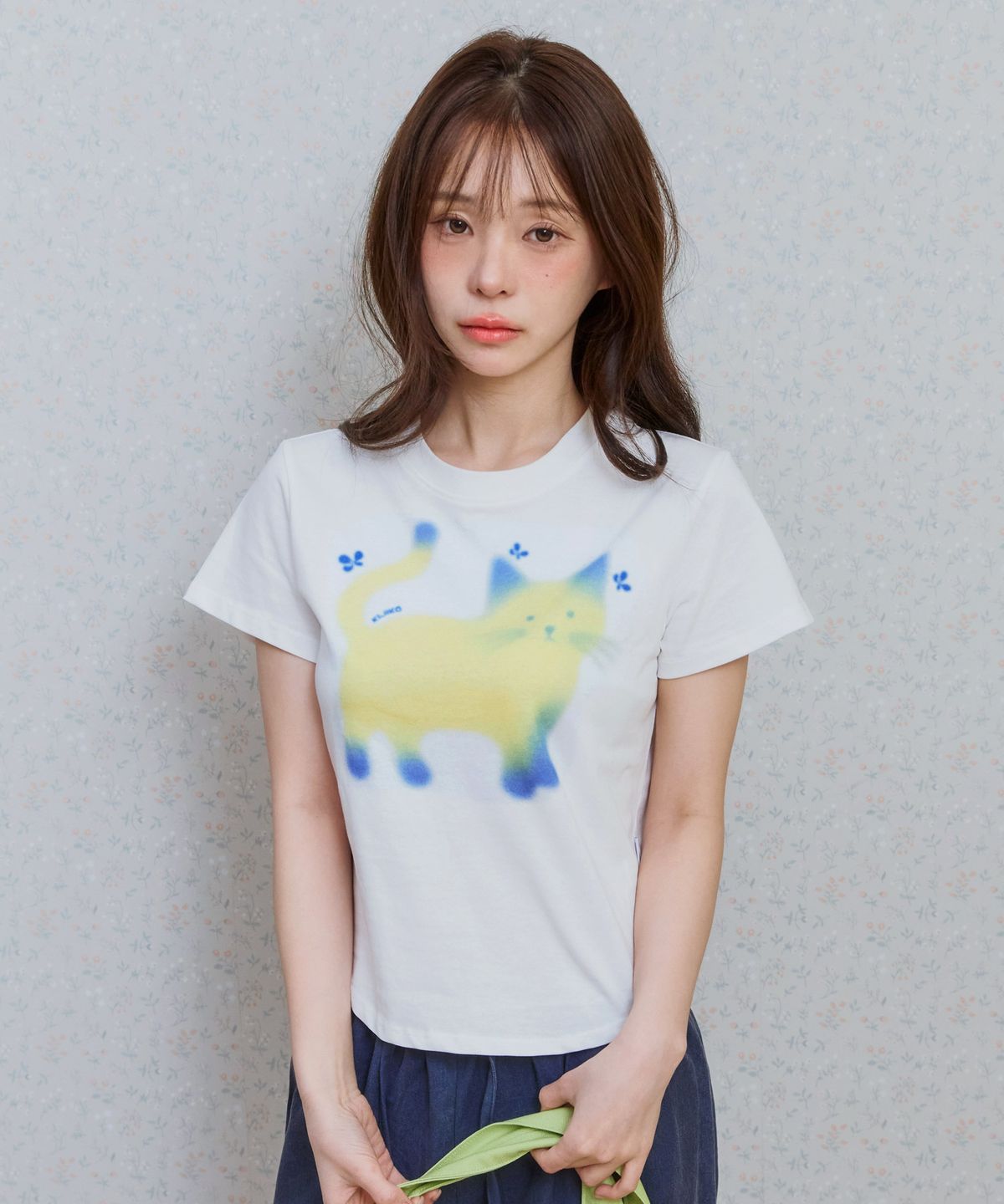 키지코(KIJIKO) ke405. Soft Cat Life Tee Slimfit