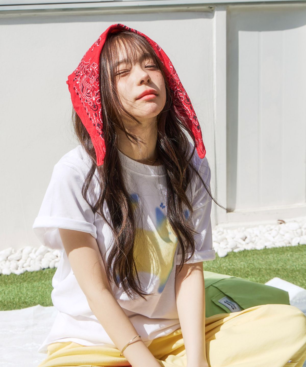 키지코(KIJIKO) ke405. Soft Cat Life Tee Overfit