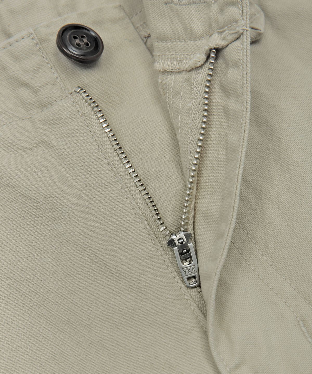 키지코(KIJIKO) ke614. Washed Bermuda Cargo Pants Beige Grey