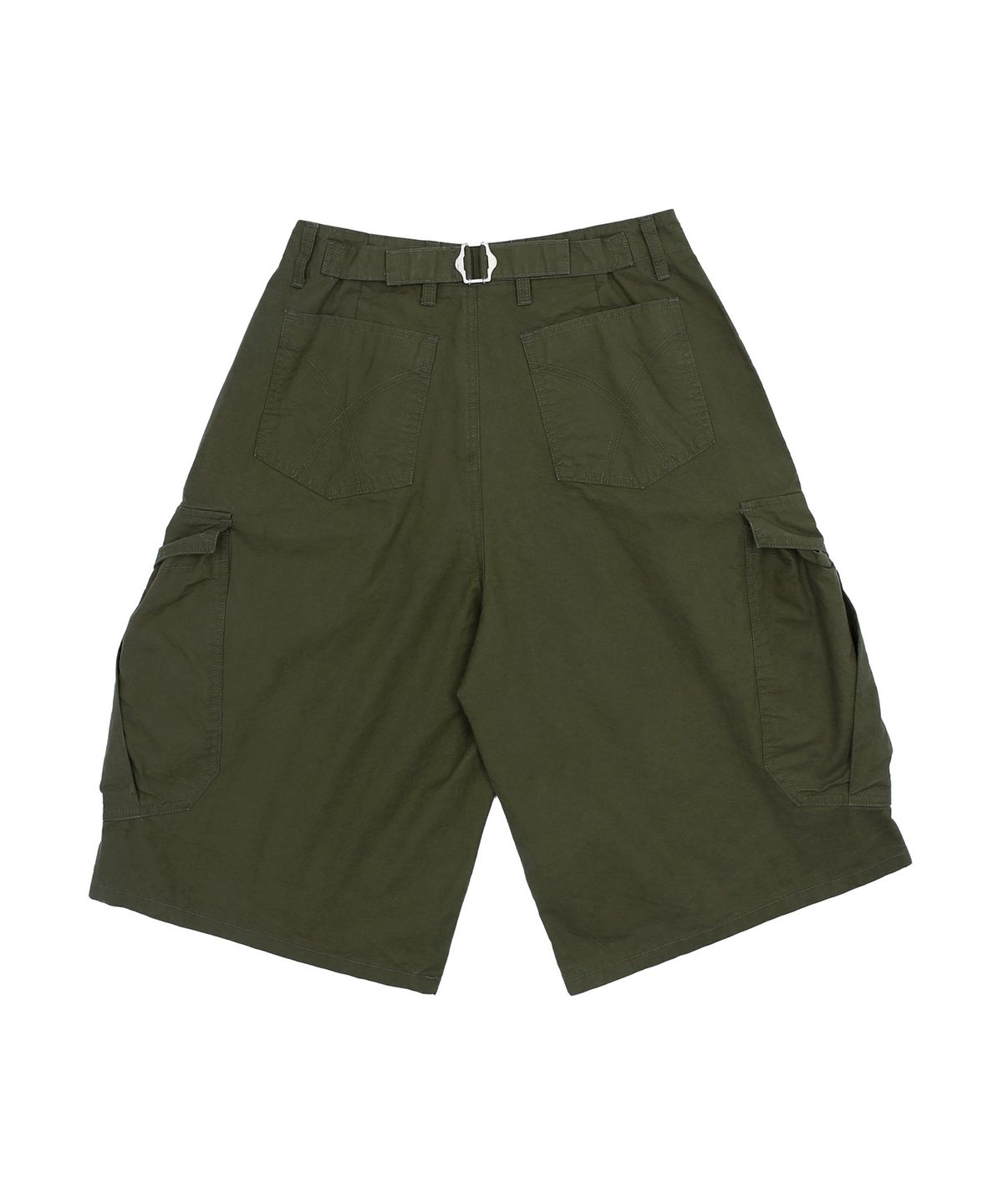키지코(KIJIKO) ke614. Washed Bermuda Cargo Pants Khaki