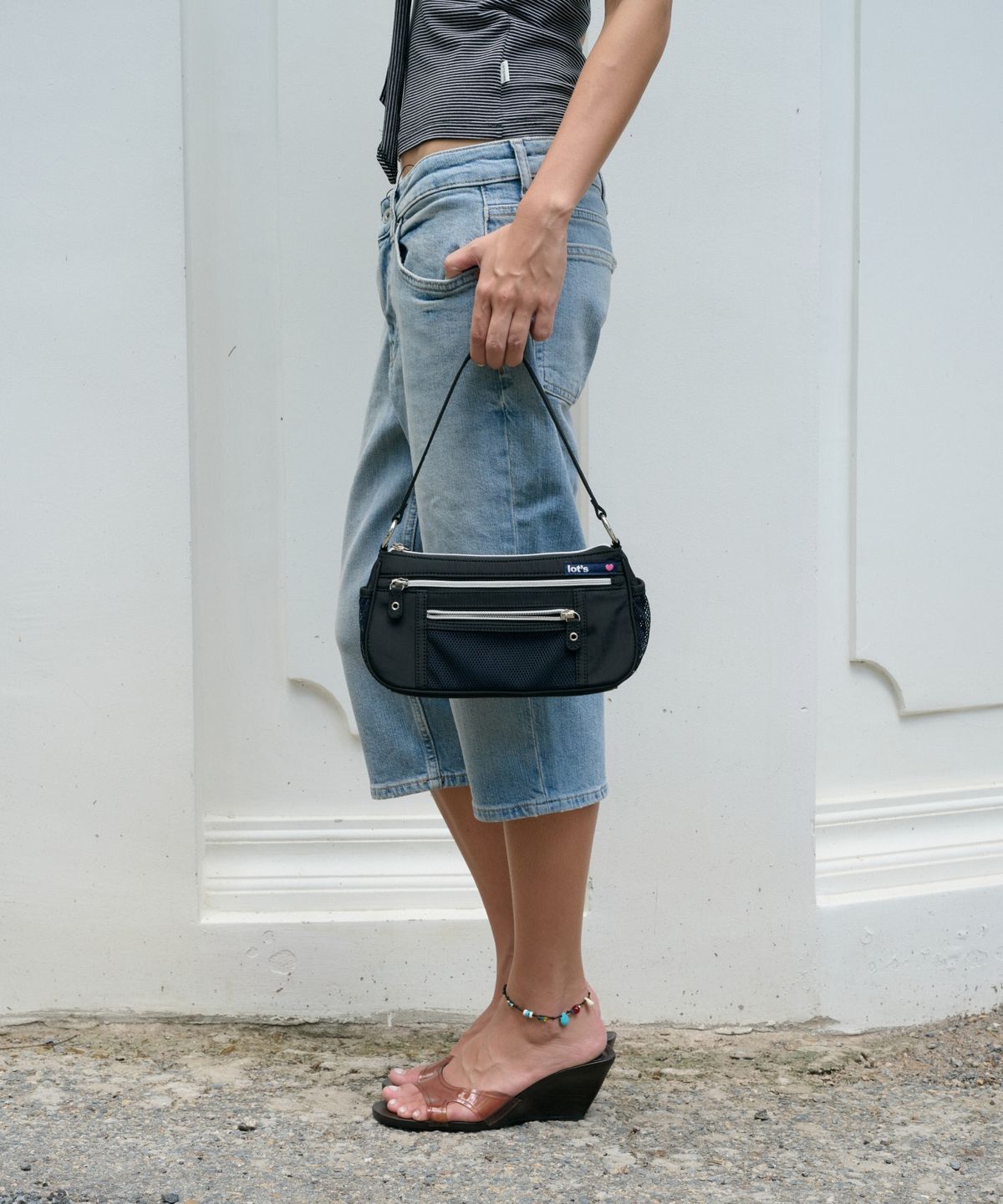 라츠유(LOTSYOU) LOTSYOU_Punchy Mini Bag BLACK