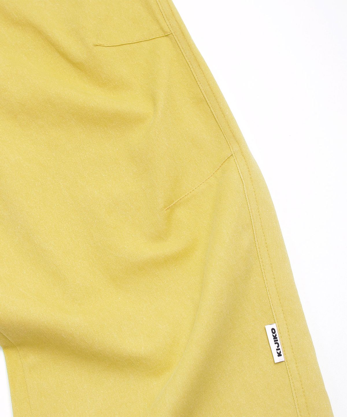 키지코(KIJIKO) ke613. Move Pigment Wide Pants Yellow