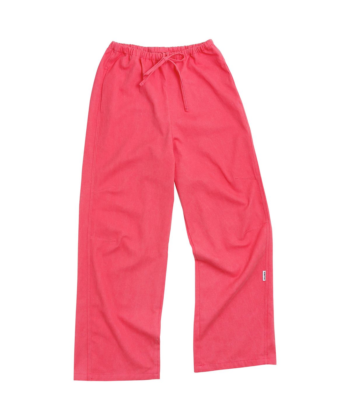 키지코(KIJIKO) ke613. Move Pigment Wide Pants Red