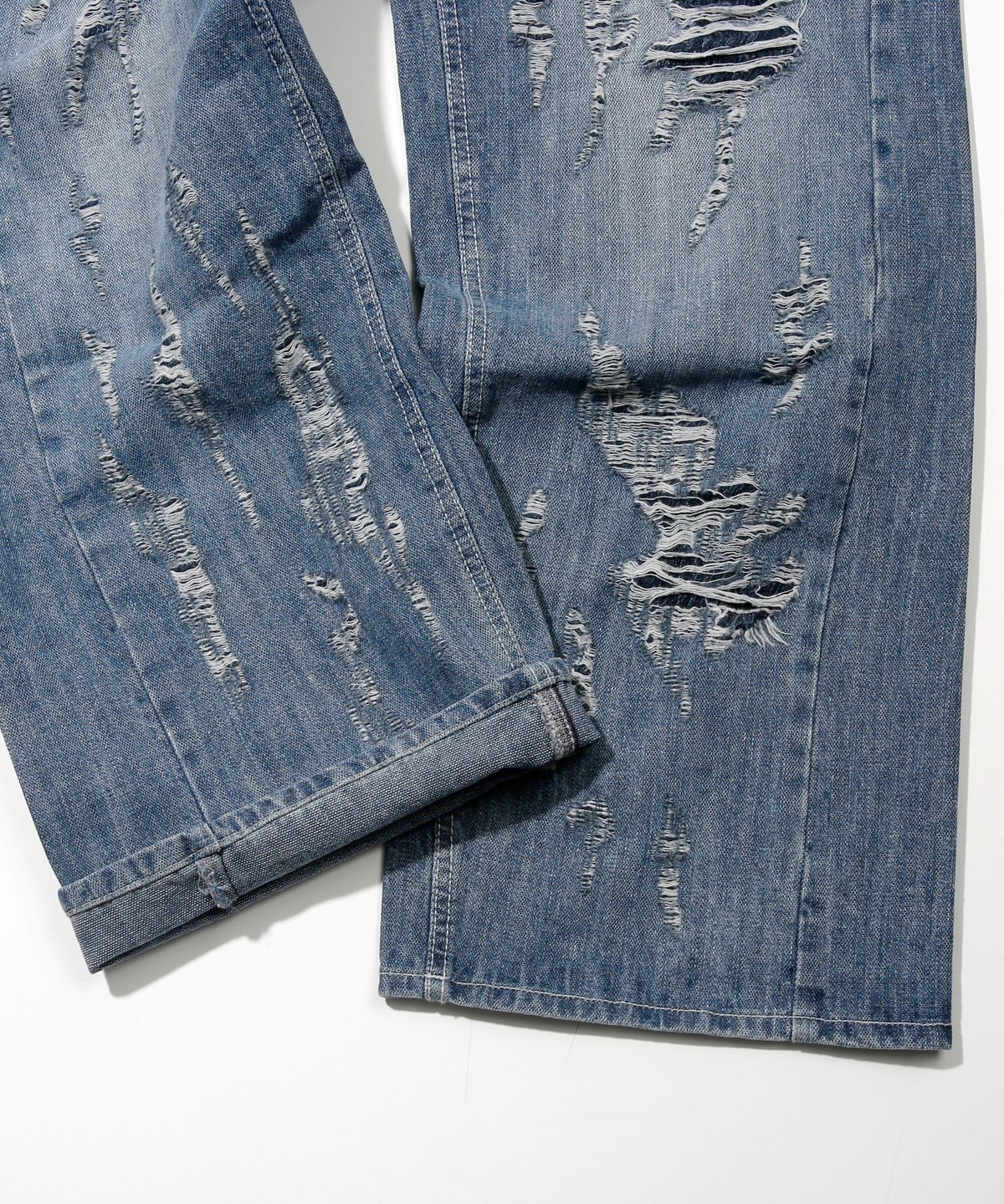 키지코(KIJIKO) ke615. Vintage Damage Denim