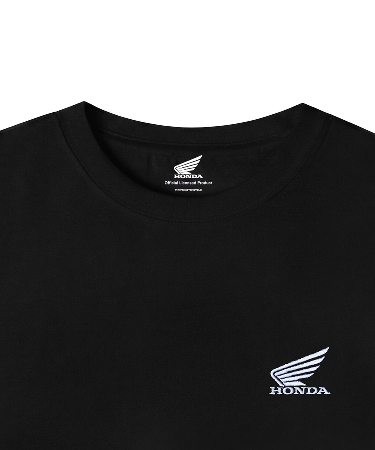 핍스 모터사이클(PHYPS MOTORCYCLE) Kids Original Small Wing Logo Short Sleeve Black