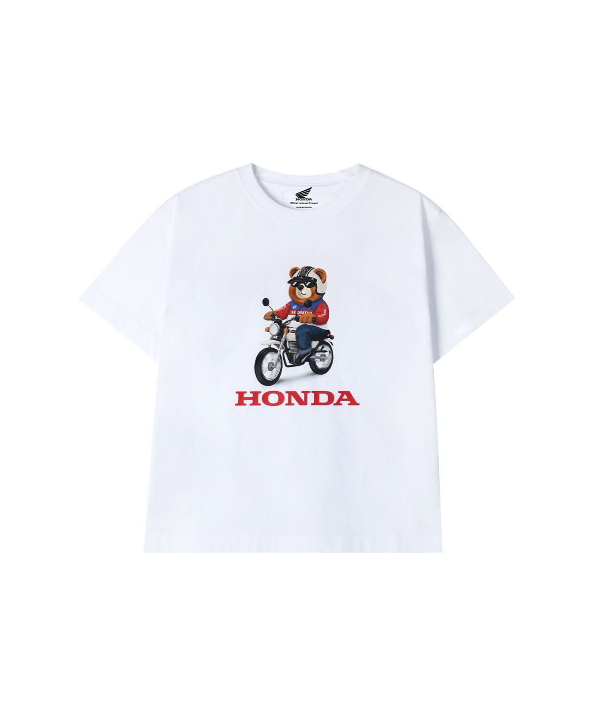 핍스 모터사이클(PHYPS MOTORCYCLE) Kids Ape Bear Short Sleeve White