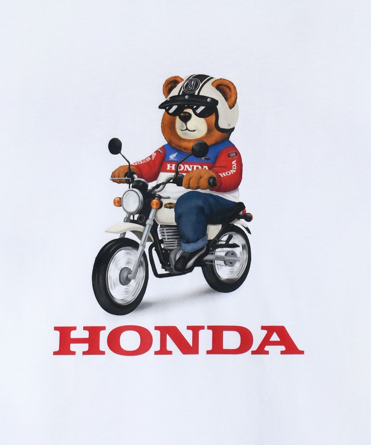 핍스 모터사이클(PHYPS MOTORCYCLE) Kids Ape Bear Short Sleeve White