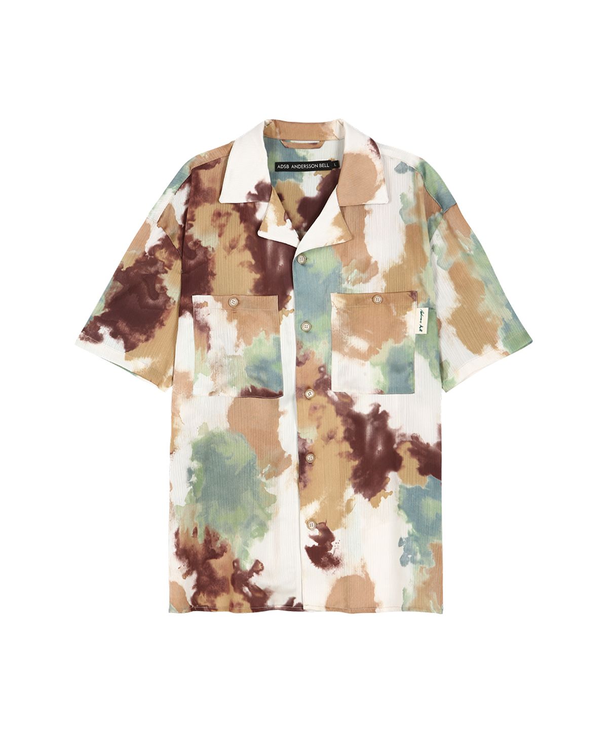 앤더슨벨(ADSB ANDERSSON BELL) NANA OPEN COLLAR SHIRT atb1526m(BEIGE/BROWN)
