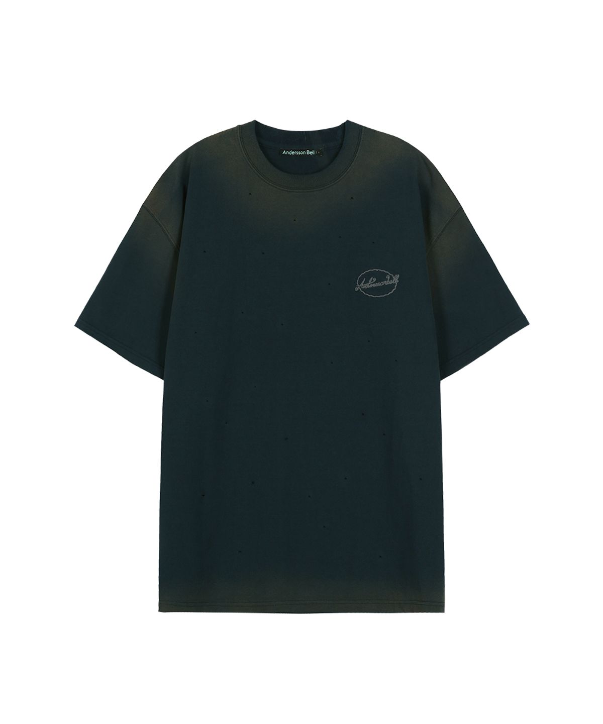 앤더슨벨(ADSB ANDERSSON BELL) GRADIENT DAMAGE WASHED T-SHIRT atb1440m(NAVY)