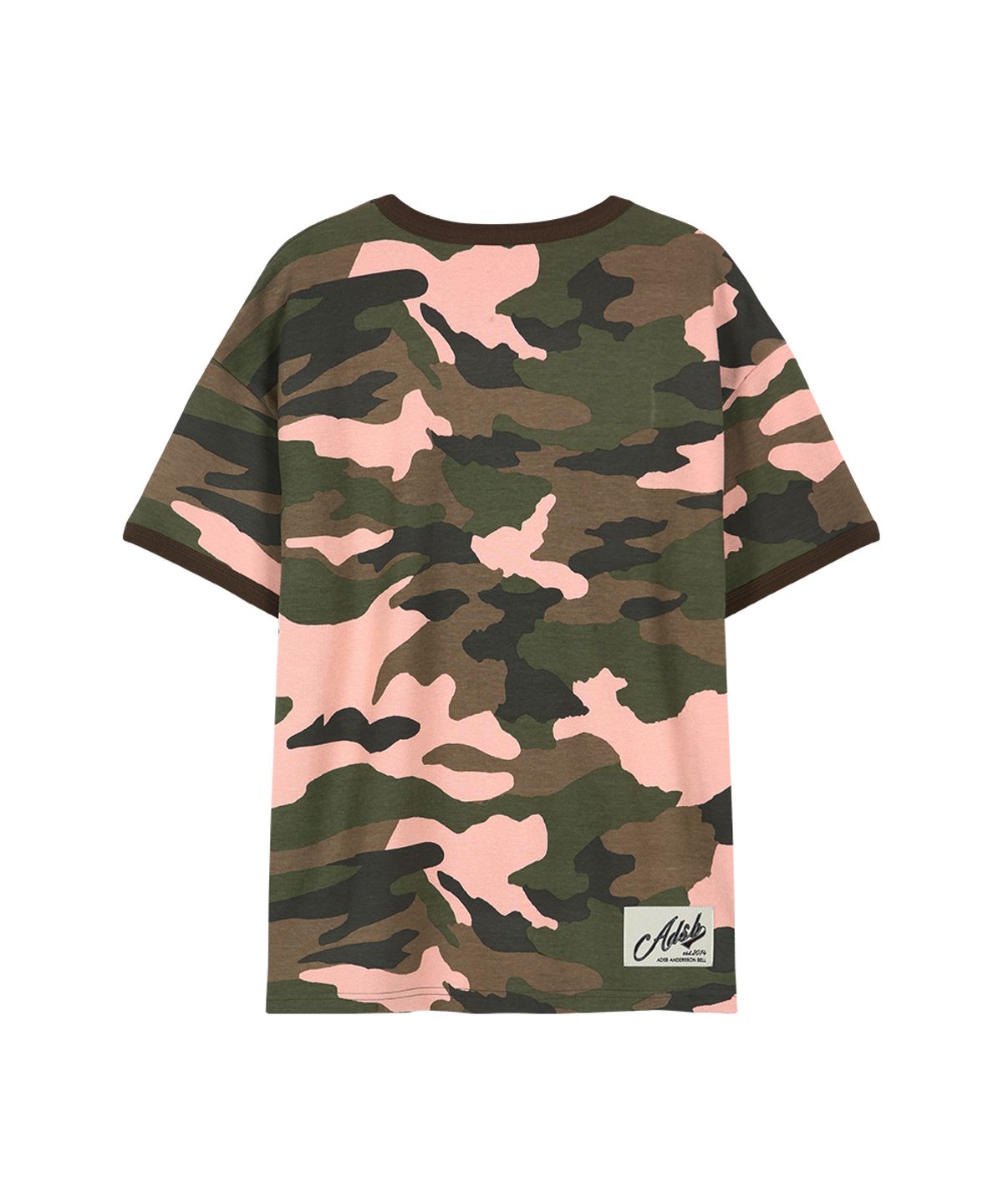 앤더슨벨(ADSB ANDERSSON BELL) (ESSENTIAL) CAMOUFLAGE RINGER T-SHIRT atb1461m(PINK CAMOUFLAGE)