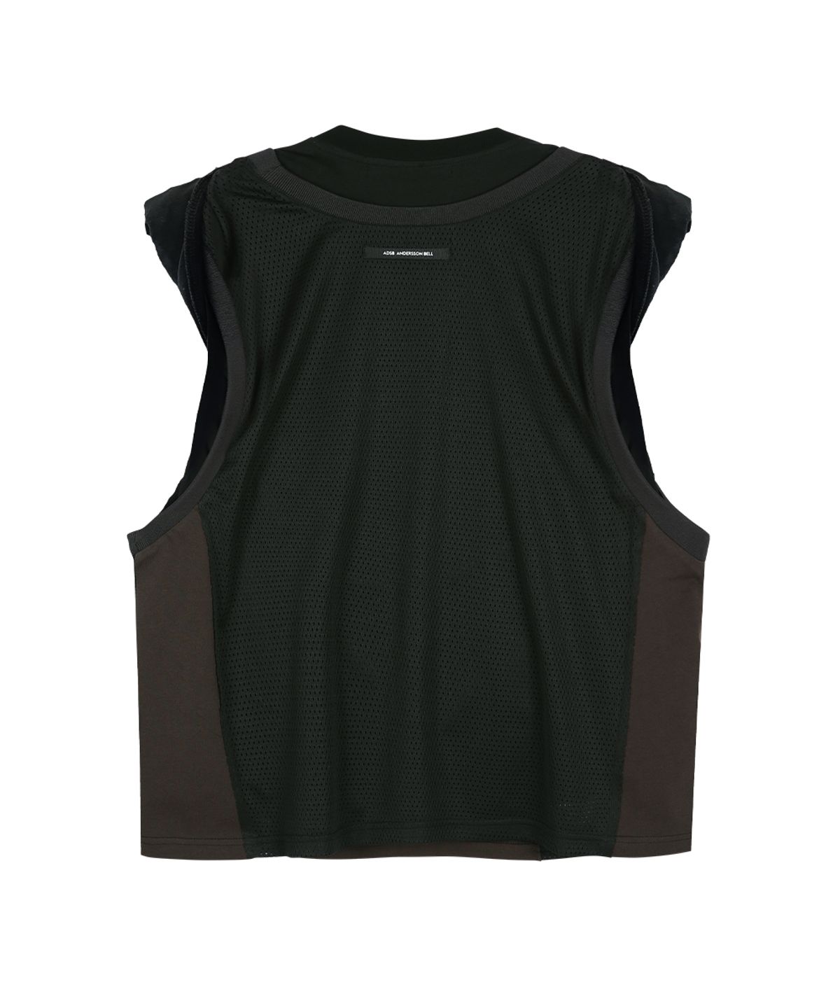 앤더슨벨(ADSB ANDERSSON BELL) BASKETBALL JERSEY LAYERED ROLL UP T-SHIRT atb1449w(BLACK/BROWN)