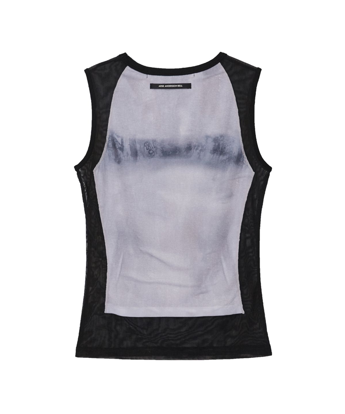 앤더슨벨(ADSB ANDERSSON BELL) WET-PRINTED SLEEVELESS T- SHIRT atb1555w(WHITE/BLACK)