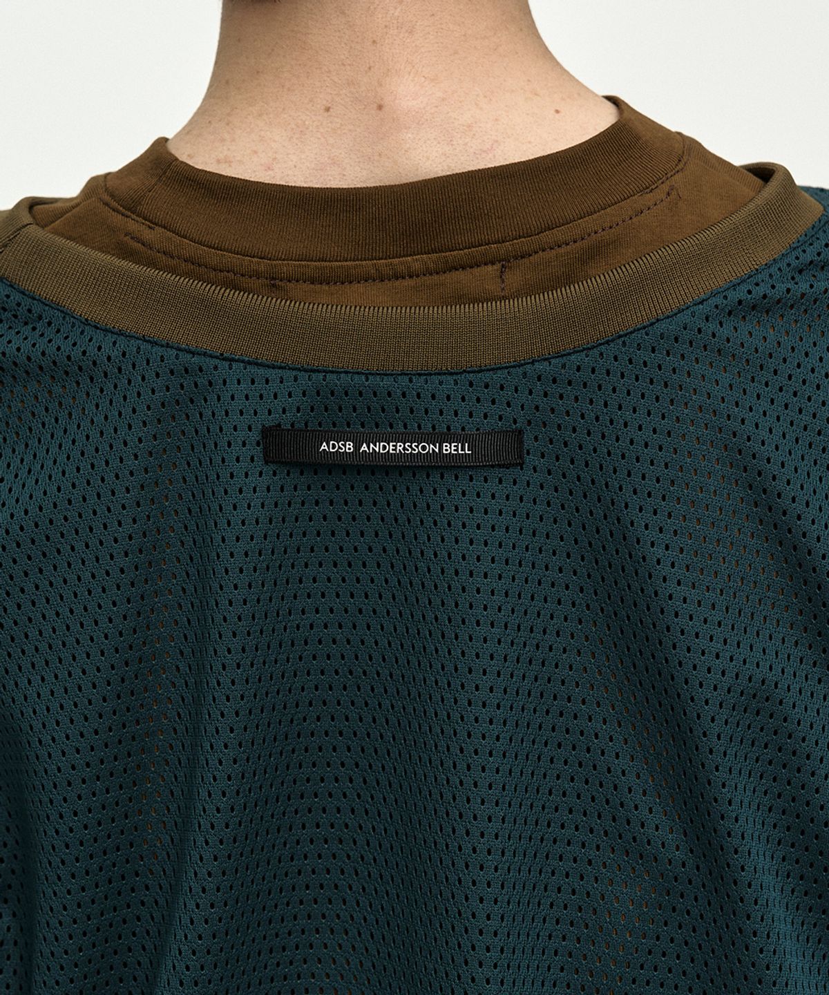 앤더슨벨(ADSB ANDERSSON BELL) BASKETBALL JERSEY LAYERED ROLL UP T-SHIRT atb1449w(KHAKI/GREEN)