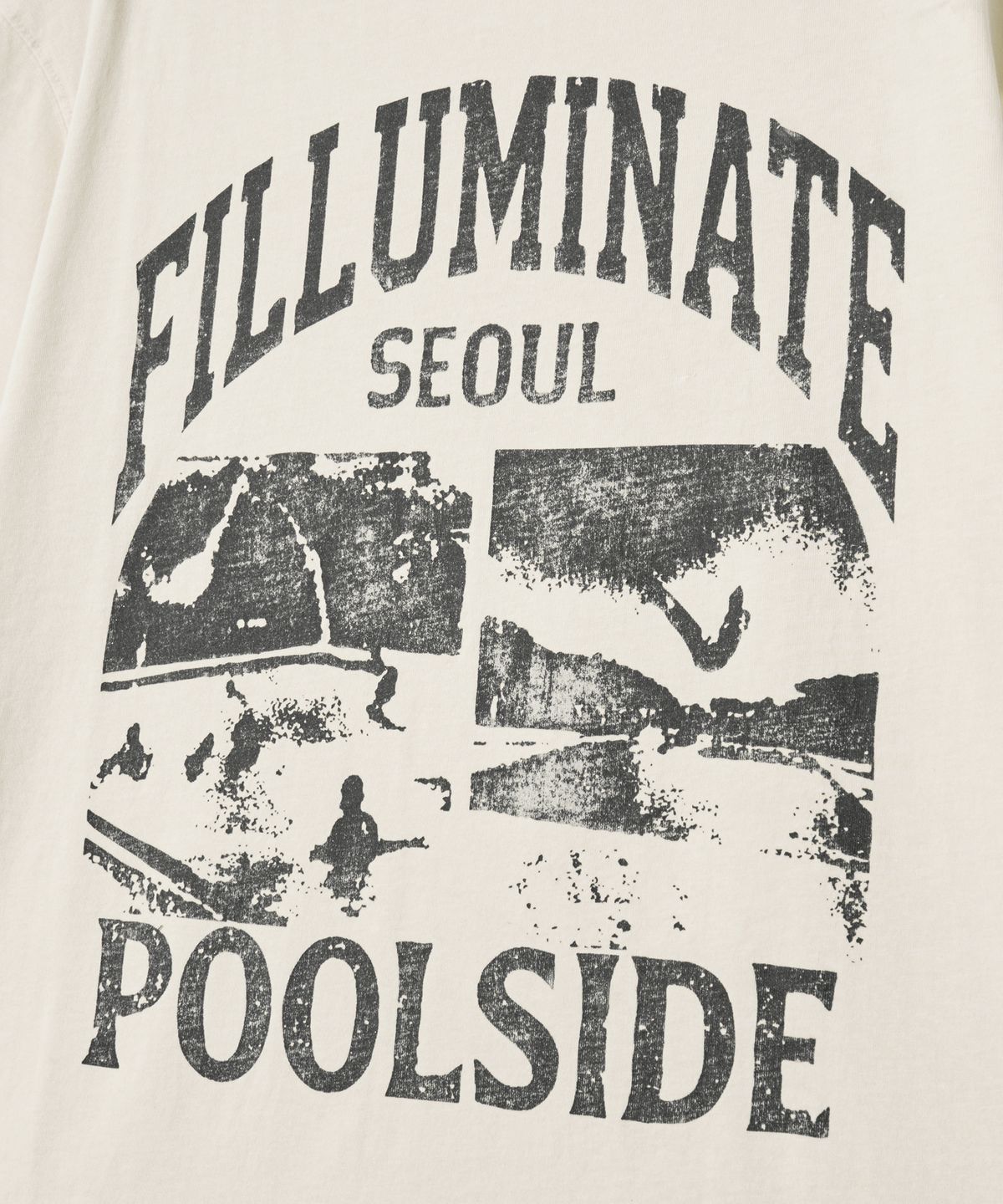 필루미네이트(FILLUMINATE) 모노 풀사이드 티셔츠-베이지