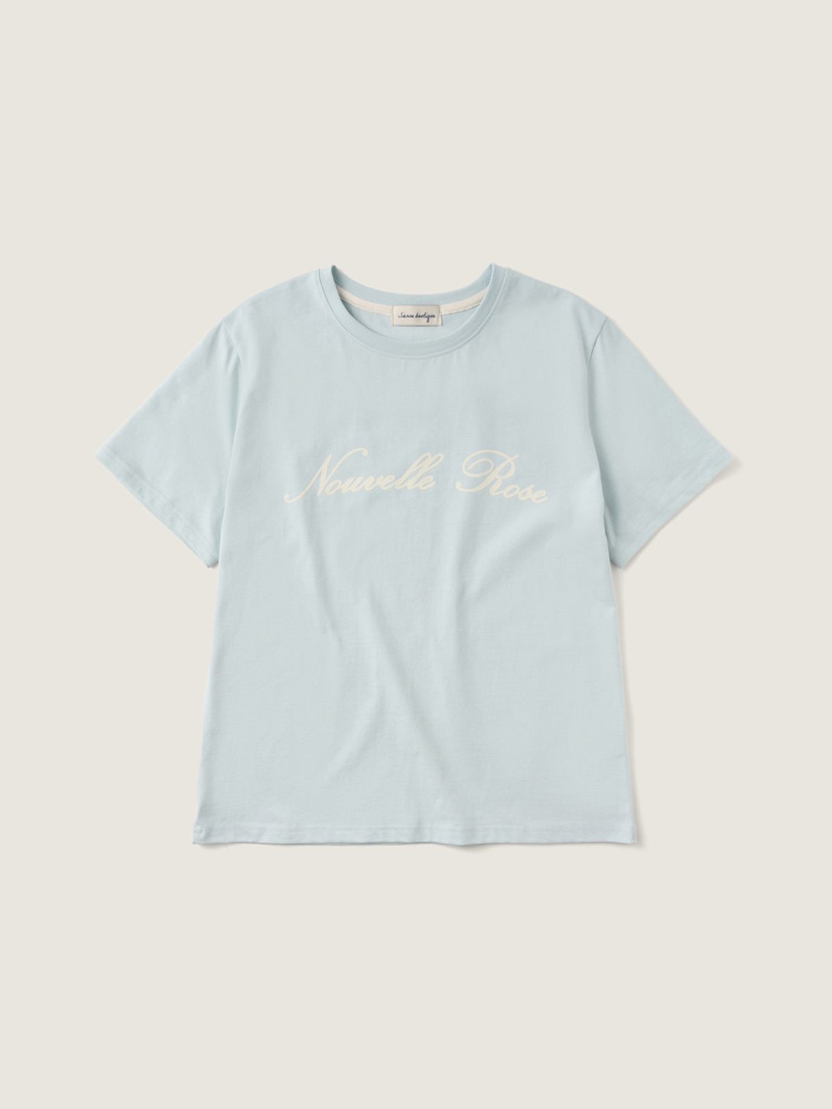 시엔느(SIENNE) Nouvelle Rose T-Shirt (Pale Blue)