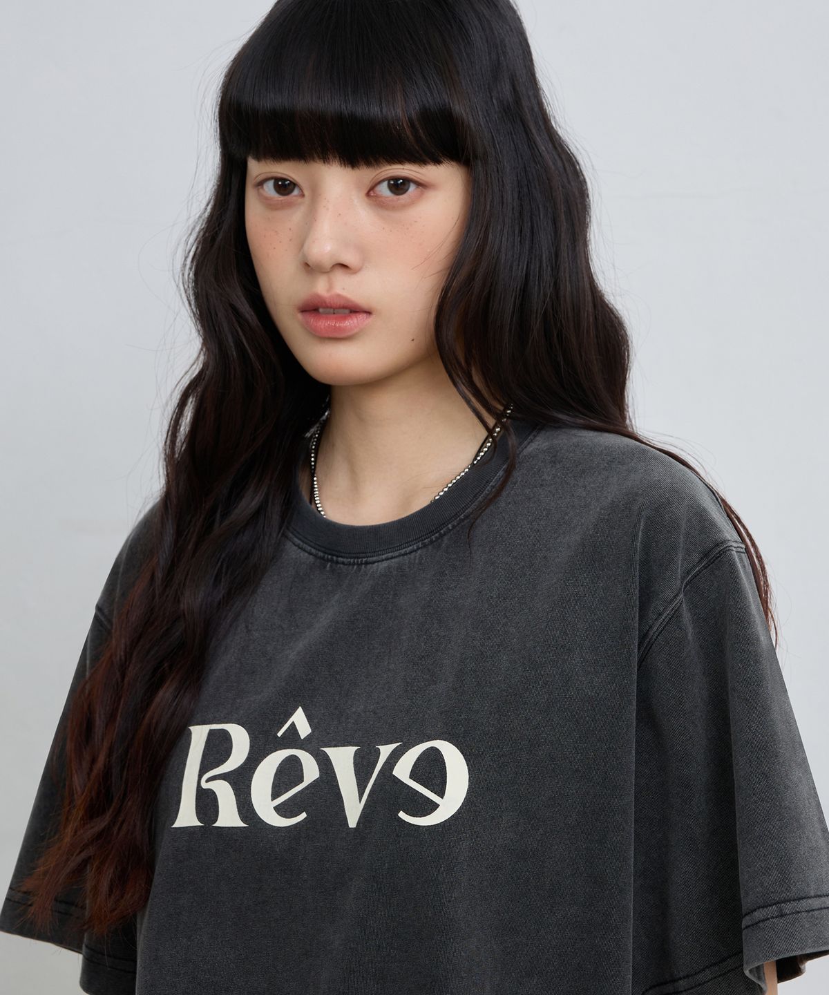 유젠(EUGGEN) [크롭/오버핏] Réve 그래픽 반팔 티셔츠_3 COLOR