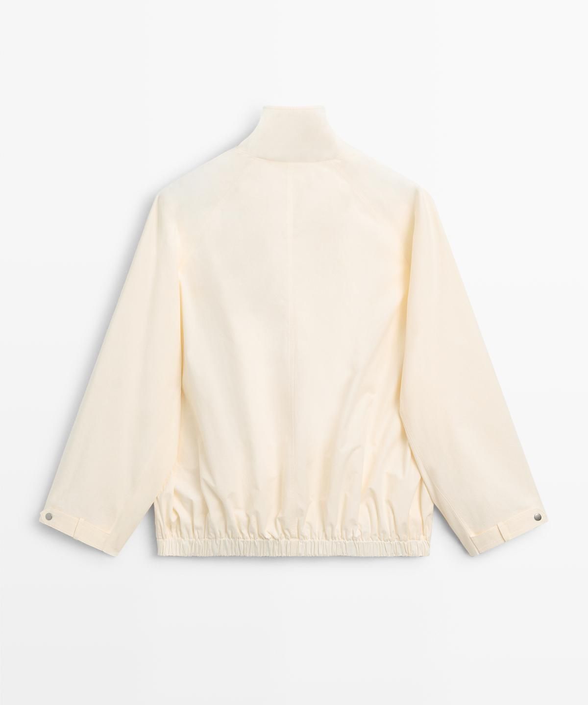 마시모두띠(MASSIMO DUTTI) 스냅 버튼 디테일 봄버 자켓