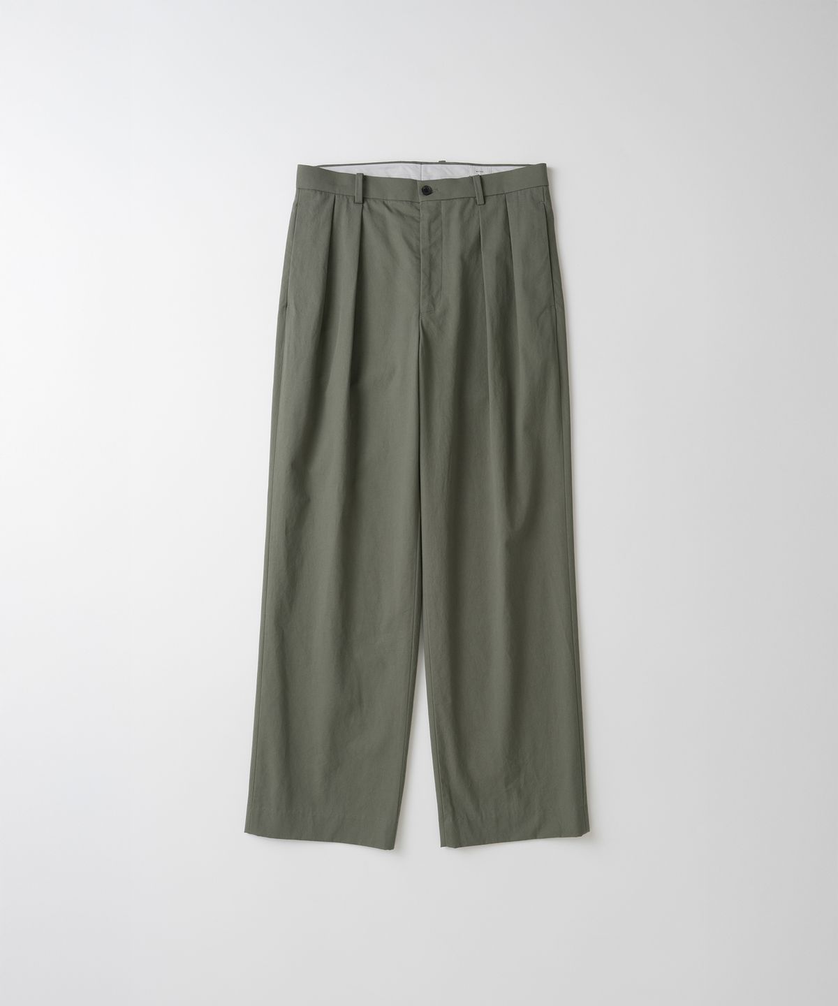 와기(WHAGI) Vintage Cotton Trousers (Olive Grey)