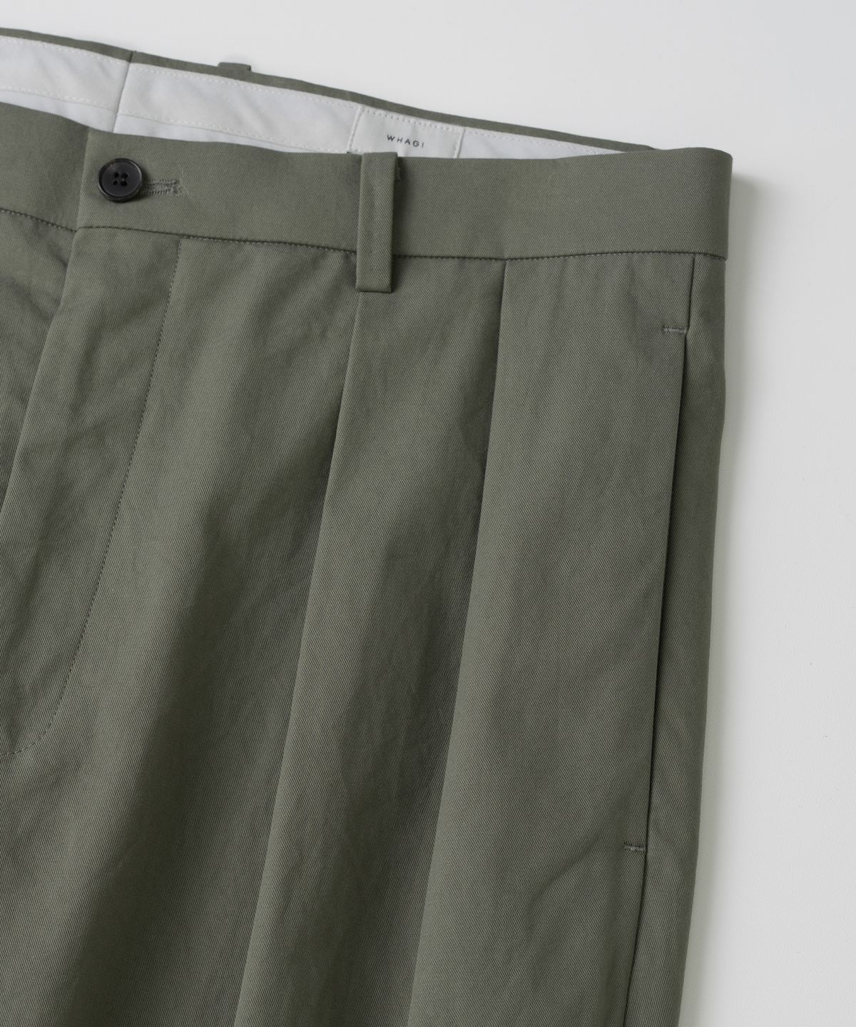와기(WHAGI) Vintage Cotton Trousers (Olive Grey)
