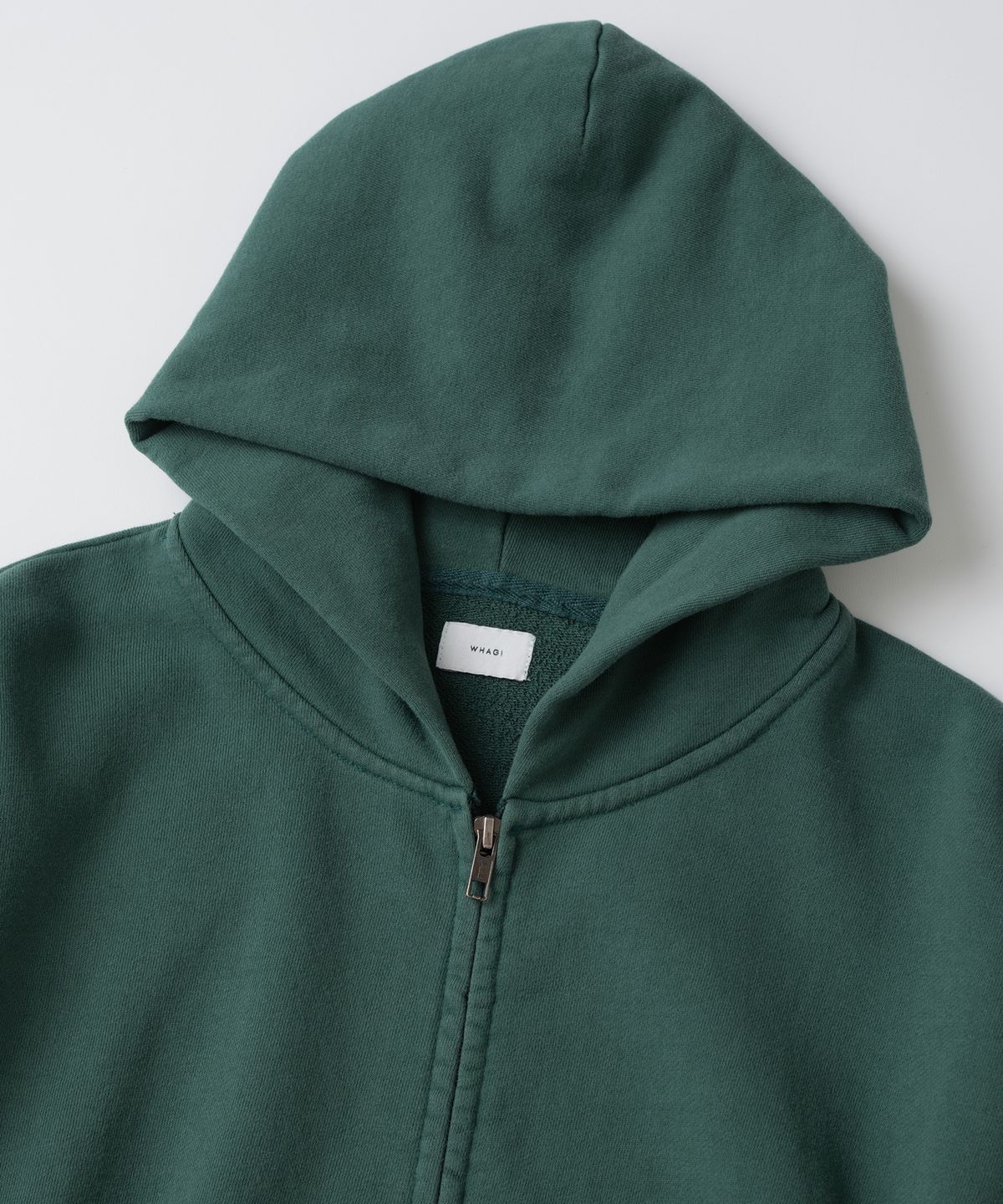 와기(WHAGI) Vintage Zip Sweat Hoodie (Vintage D.Green)